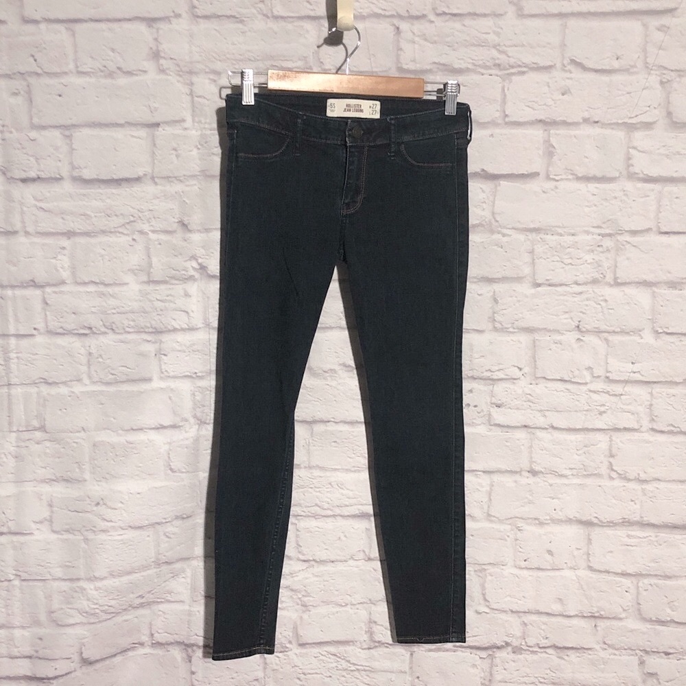 Hollister Women's Dark Blue Skinny Jeans Denim Leggings w27 L27 NWOT